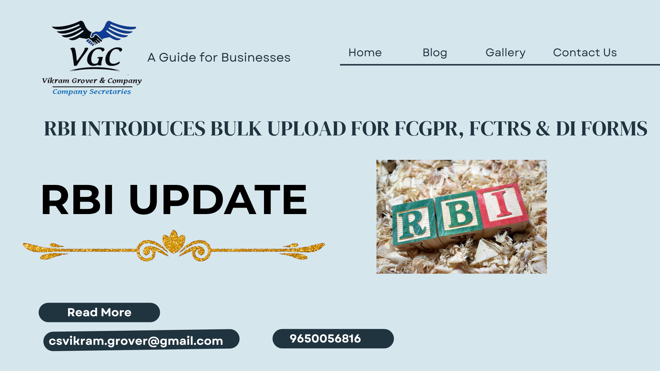 RBI Introduces Bulk Upload for FCGPR, FCTRS & DI Forms on FIRMS Portal